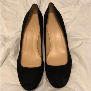 Black suede pumps j crew size 11